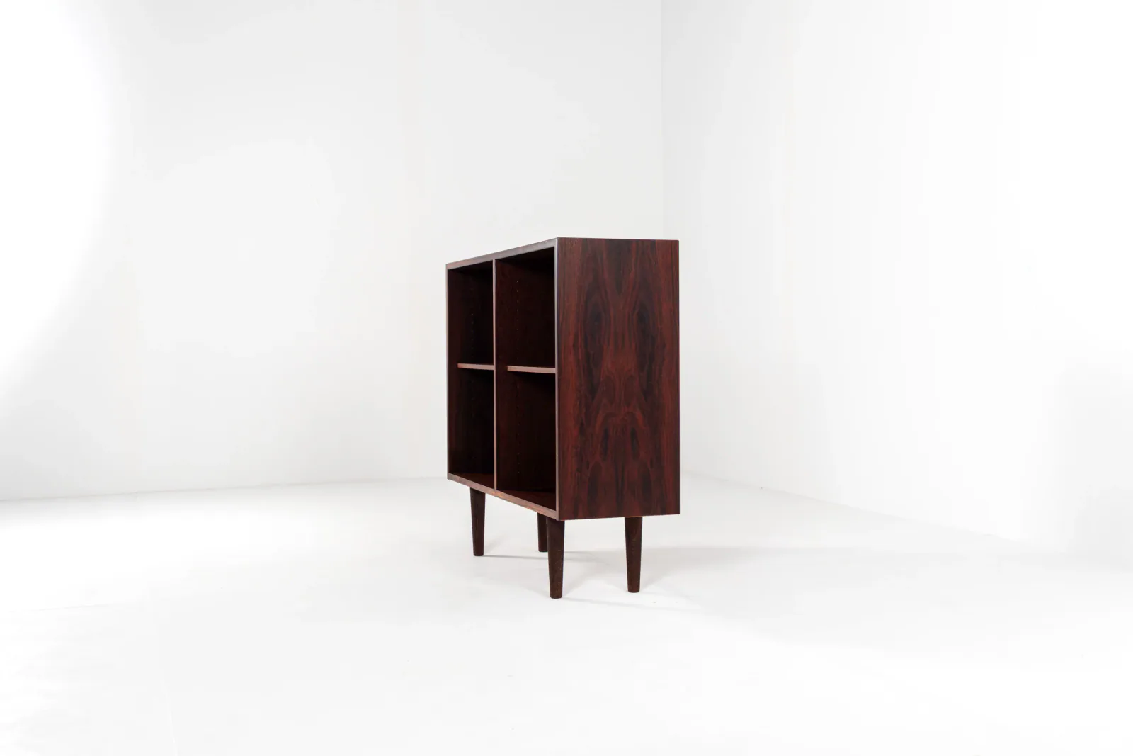 1960s Danish Rosewood Bookcase with Four Open Compartments