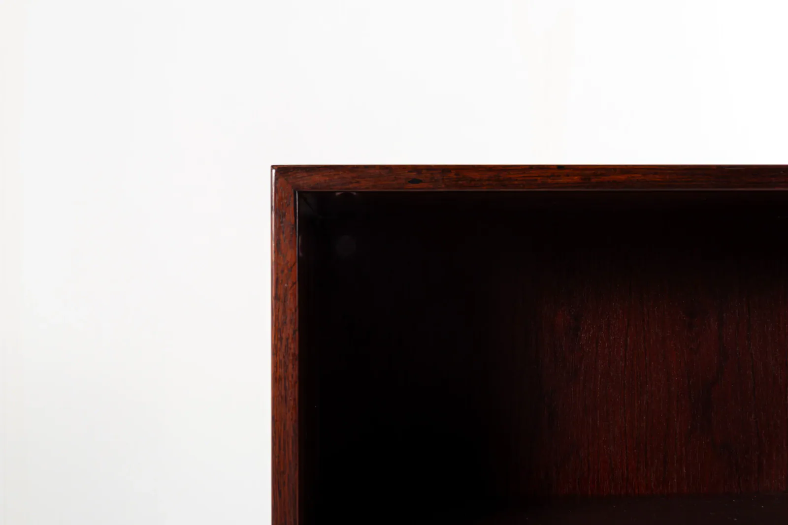 1960s Danish Rosewood Bookcase with Four Open Compartments