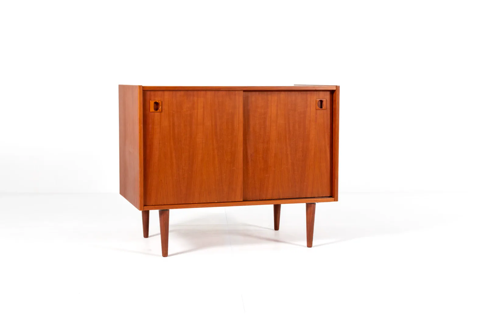 1960s Swedish Teak Cabinet with Sliding Doors