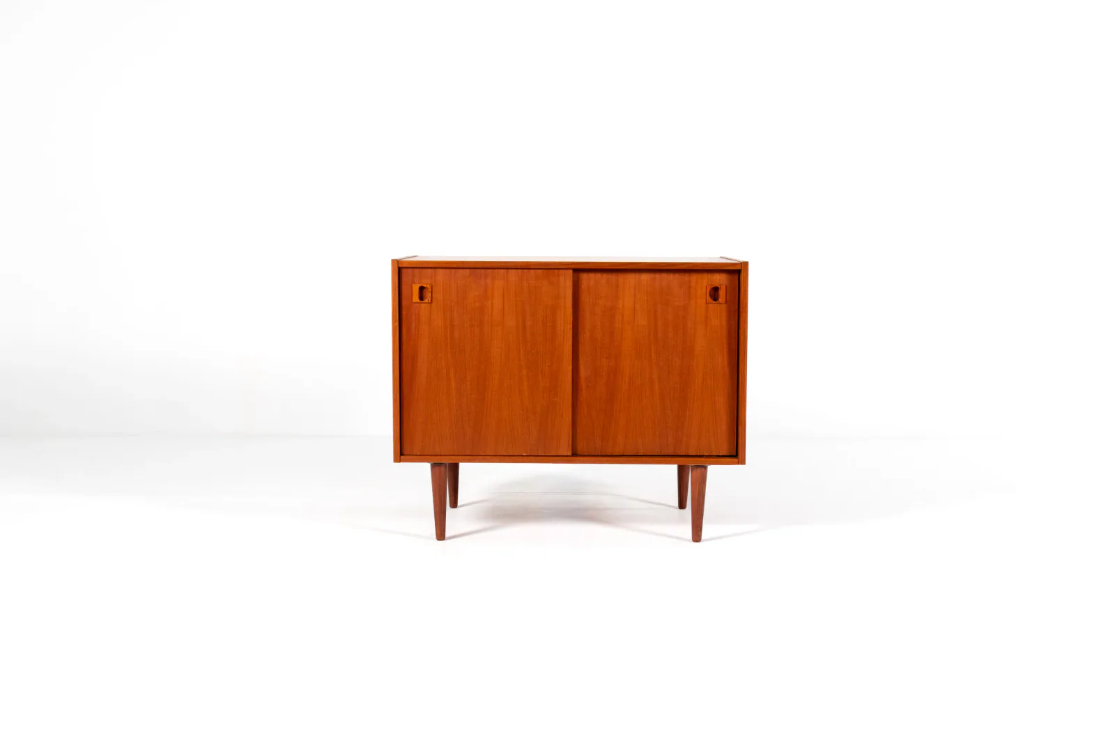 1960s Swedish Teak Cabinet with Sliding Doors