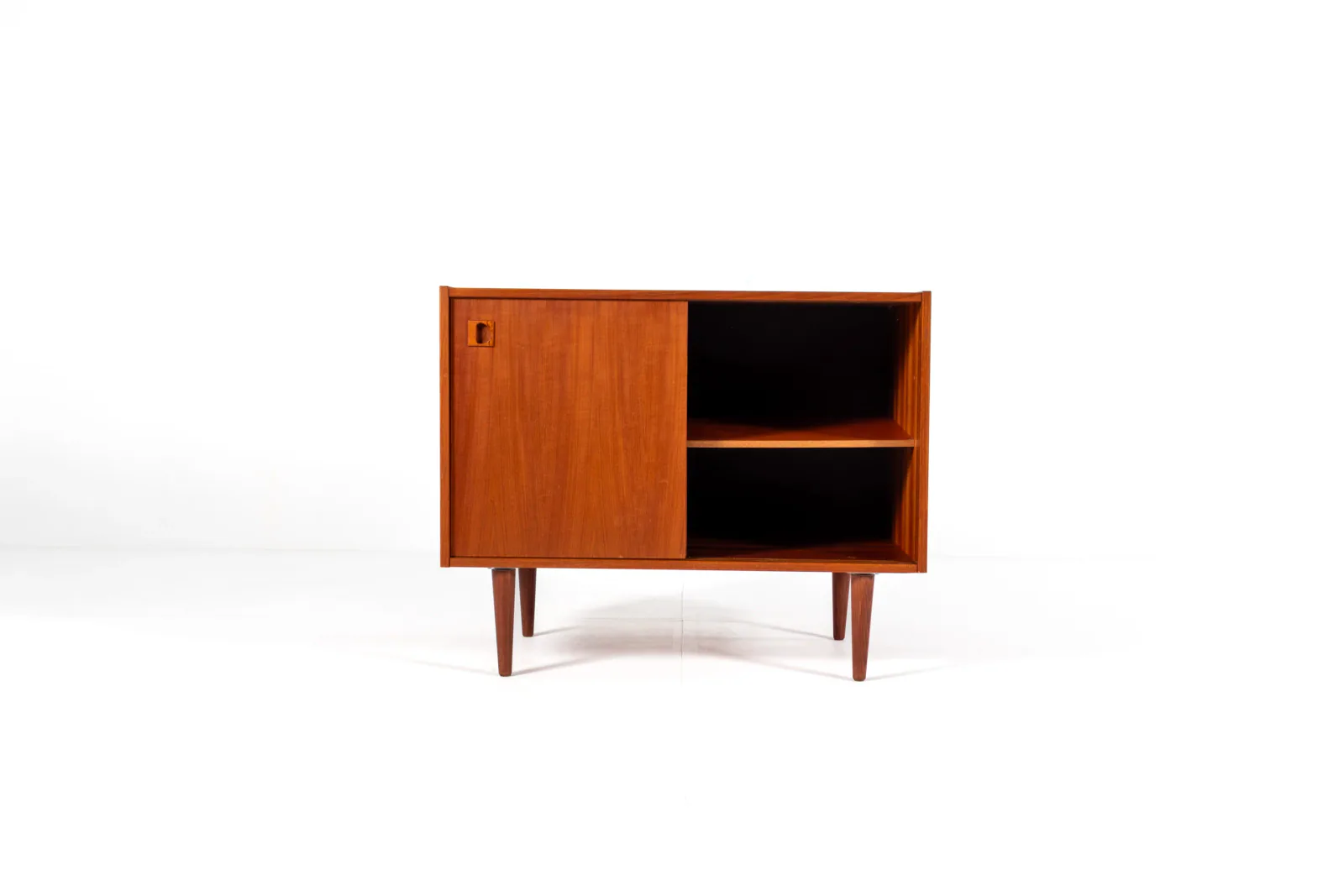1960s Swedish Teak Cabinet with Sliding Doors