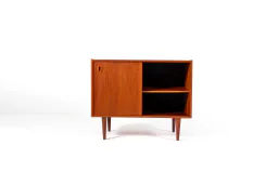 1960s Swedish Teak Cabinet with Sliding Doors
