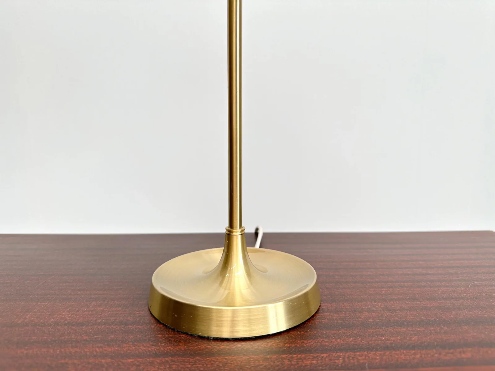 Vintage Le Klint Model 307 Table Lamp with Brass Frame and Pleated Plastic Shade