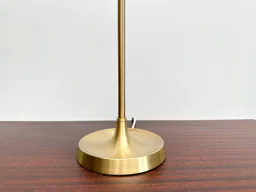 Vintage Le Klint Model 307 Table Lamp with Brass Frame and Pleated Plastic Shade