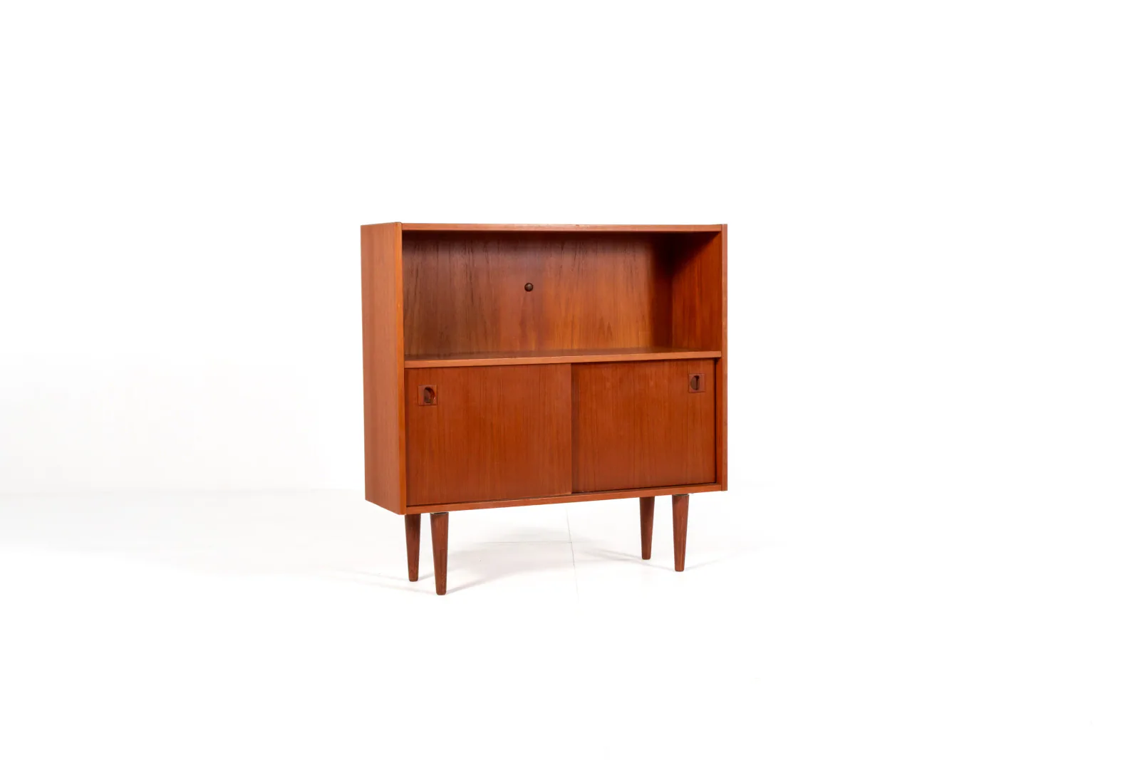 Mid-Century Danish Teak Cabinet with Sliding Doors, 1960s