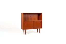 Mid-Century Danish Teak Cabinet with Sliding Doors, 1960s