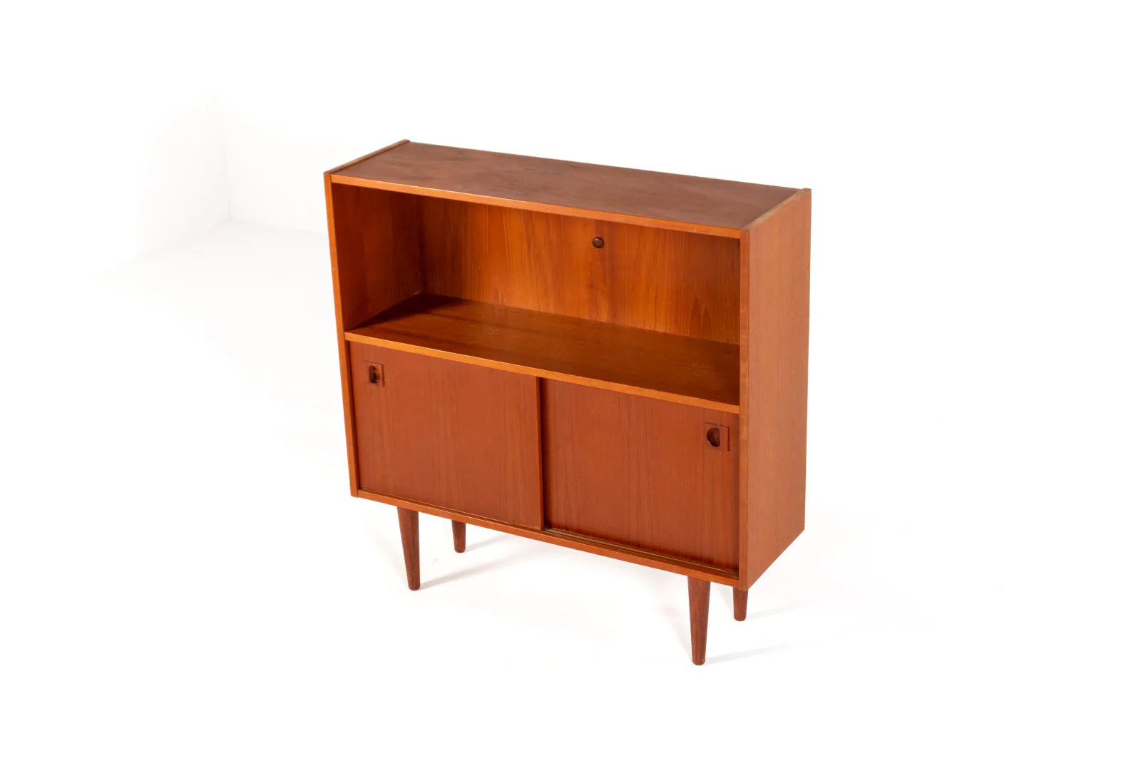 Mid-Century Danish Teak Cabinet with Sliding Doors, 1960s