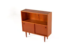 Mid-Century Danish Teak Cabinet with Sliding Doors, 1960s