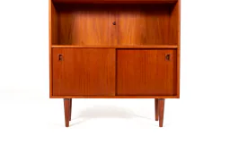 Mid-Century Danish Teak Cabinet with Sliding Doors, 1960s