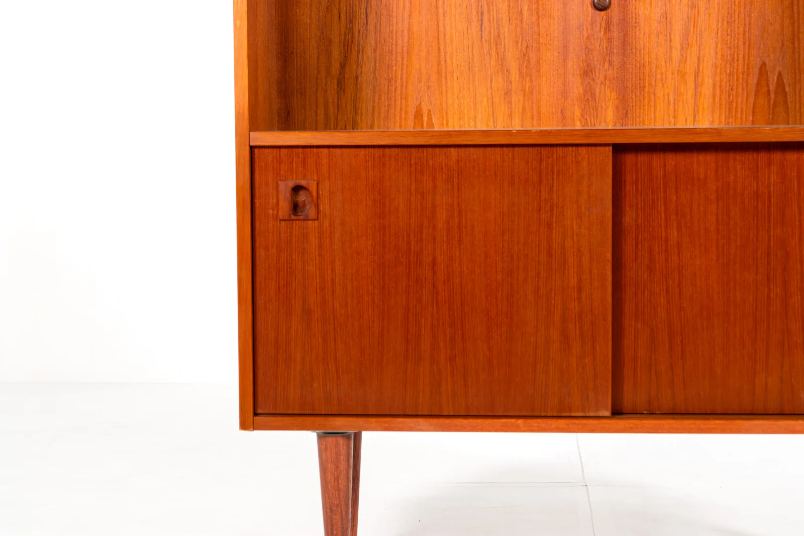 Mid-Century Danish Teak Cabinet with Sliding Doors, 1960s