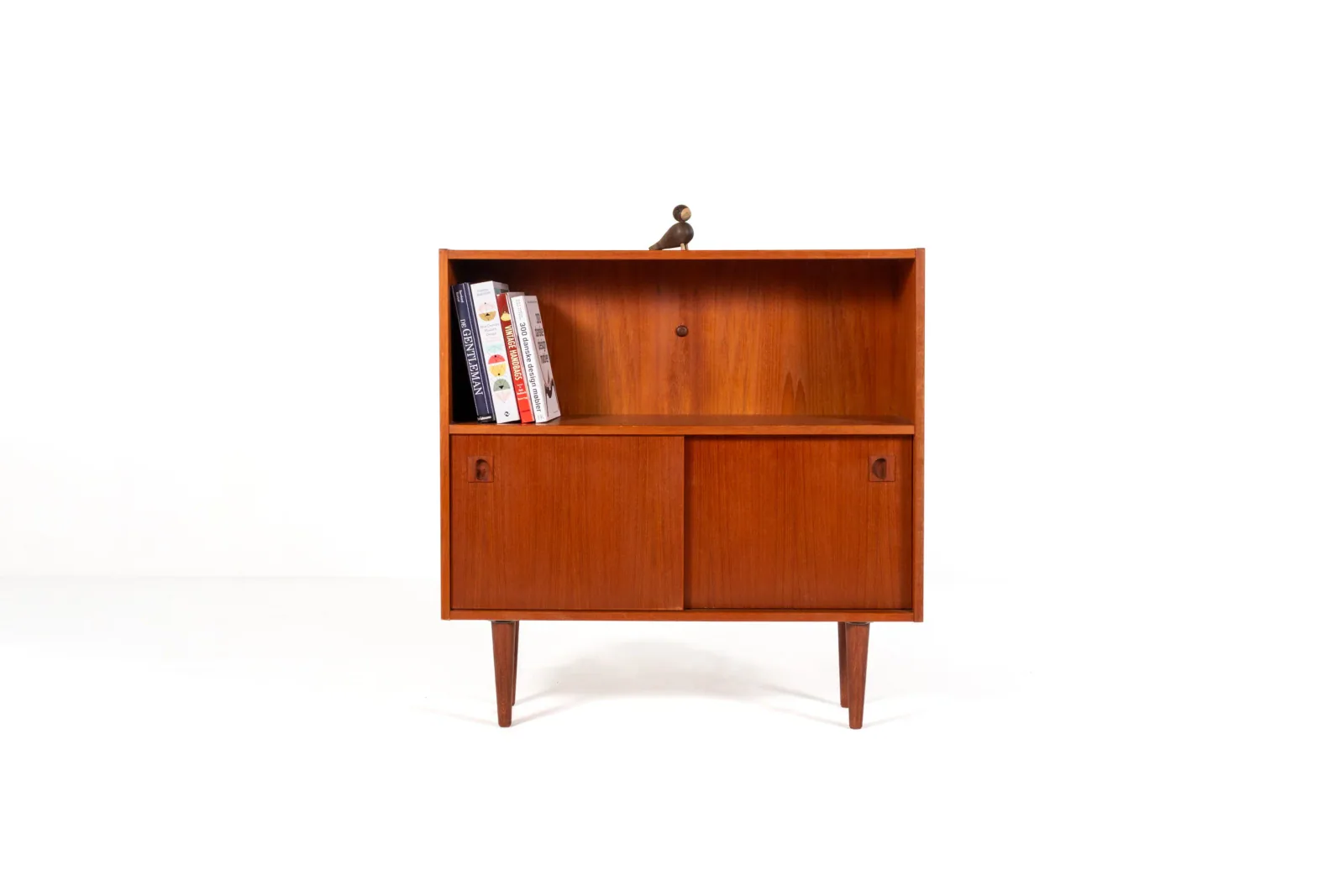 Mid-Century Danish Teak Cabinet with Sliding Doors, 1960s