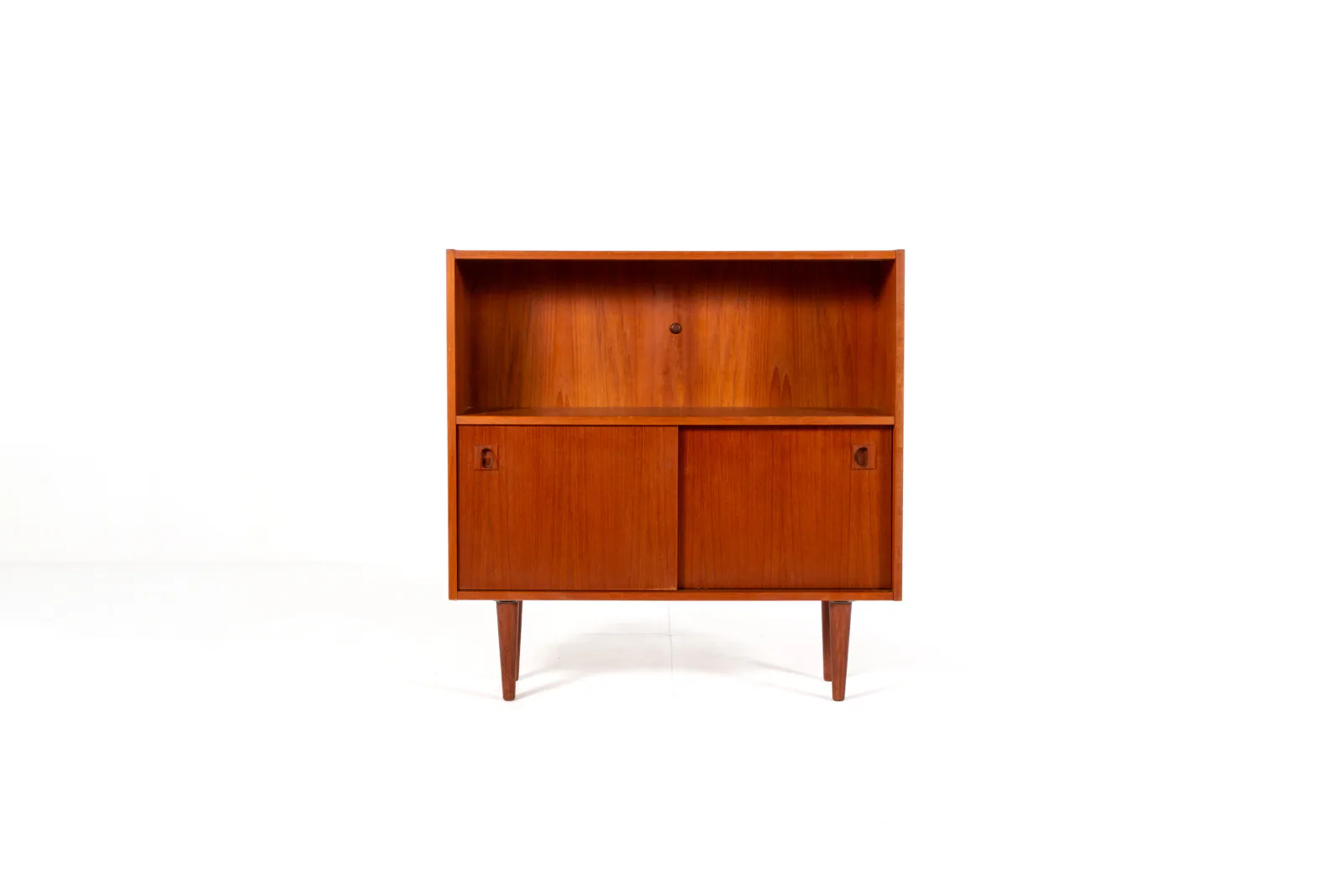 Mid-Century Danish Teak Cabinet with Sliding Doors, 1960s