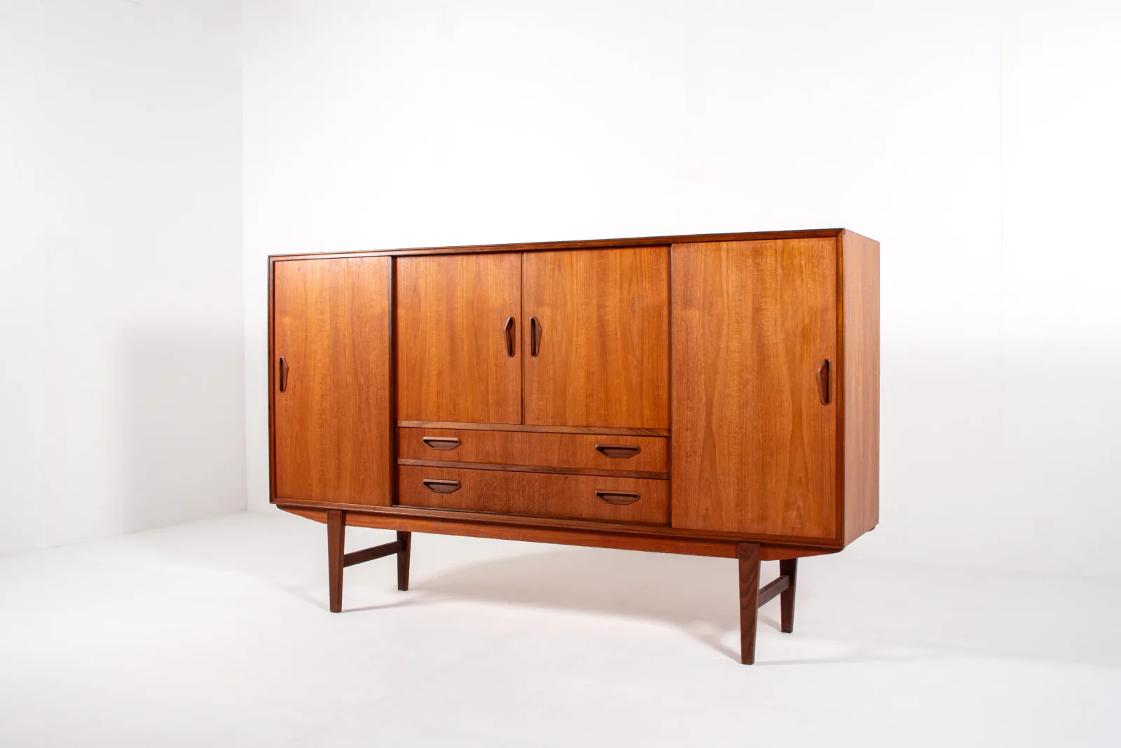 Danish Mid-Century Teak Sideboard with Rosewood Details by P. Westergaard Møbelfabrik, 1960s