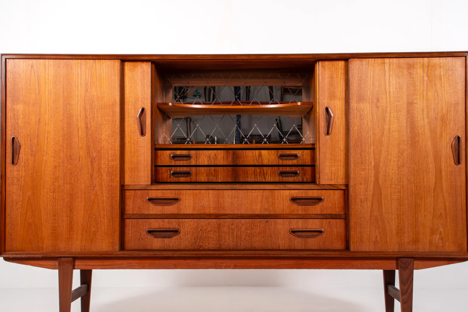 Danish Mid-Century Teak Sideboard with Rosewood Details by P. Westergaard Møbelfabrik, 1960s