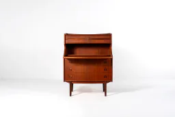 Mid-Century Teak Secretary Desk with Drawers — Gunnar Falsig for Falsig Mobler