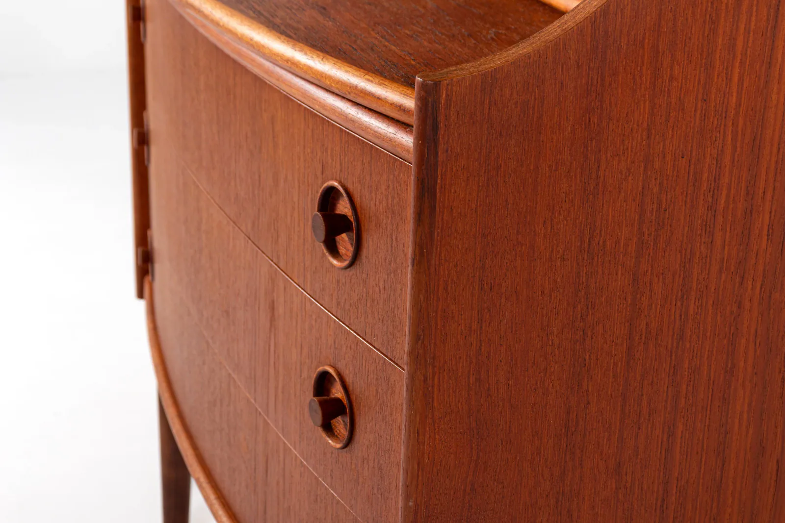Mid-Century Teak Secretary Desk with Drawers — Gunnar Falsig for Falsig Mobler