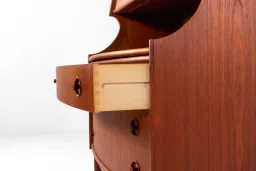 Mid-Century Teak Secretary Desk with Drawers — Gunnar Falsig for Falsig Mobler