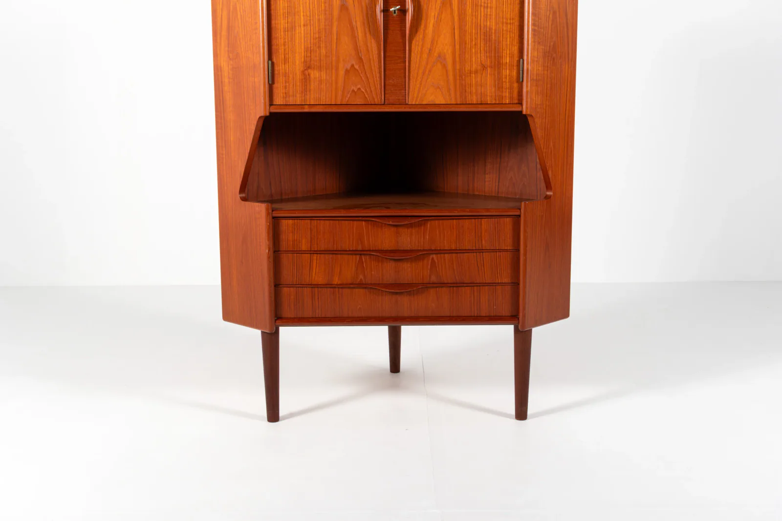 Danish Mid-Century Teak Corner Cabinet, 1960s