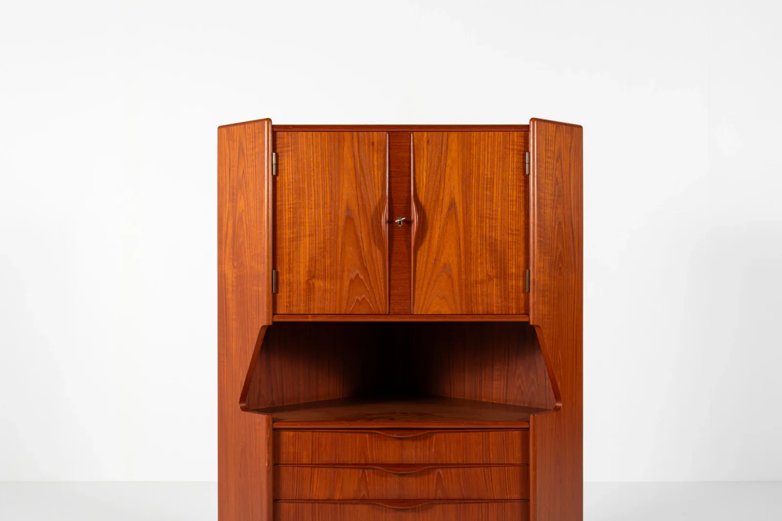 Danish Mid-Century Teak Corner Cabinet, 1960s