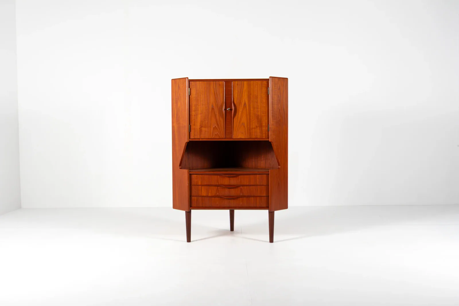 Danish Mid-Century Teak Corner Cabinet, 1960s