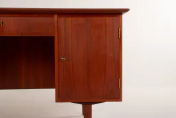 1960s Danish Teak Desk with Open Bookcase Back