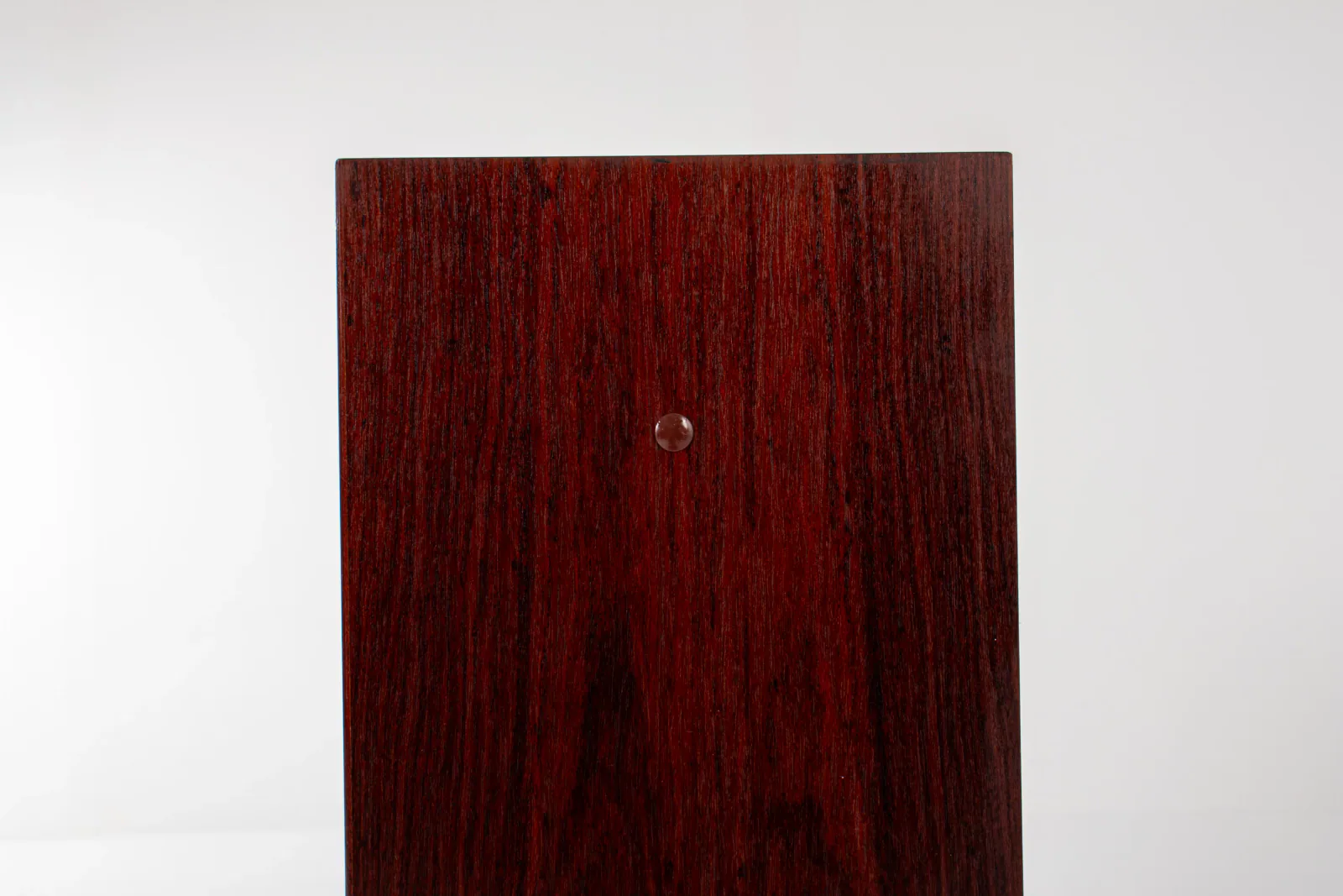 Danish Mid-Century Rosewood Storage Cabinet with Striped Glass Sliding Doors, 1960s