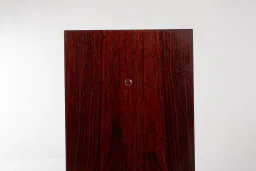 Danish Mid-Century Rosewood Storage Cabinet with Striped Glass Sliding Doors, 1960s