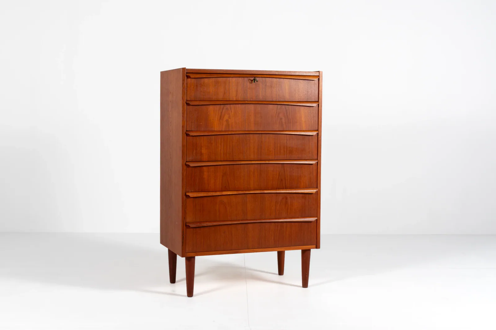 Danish Mid-Century Teak Tallboy Chest of Drawers, 1960s