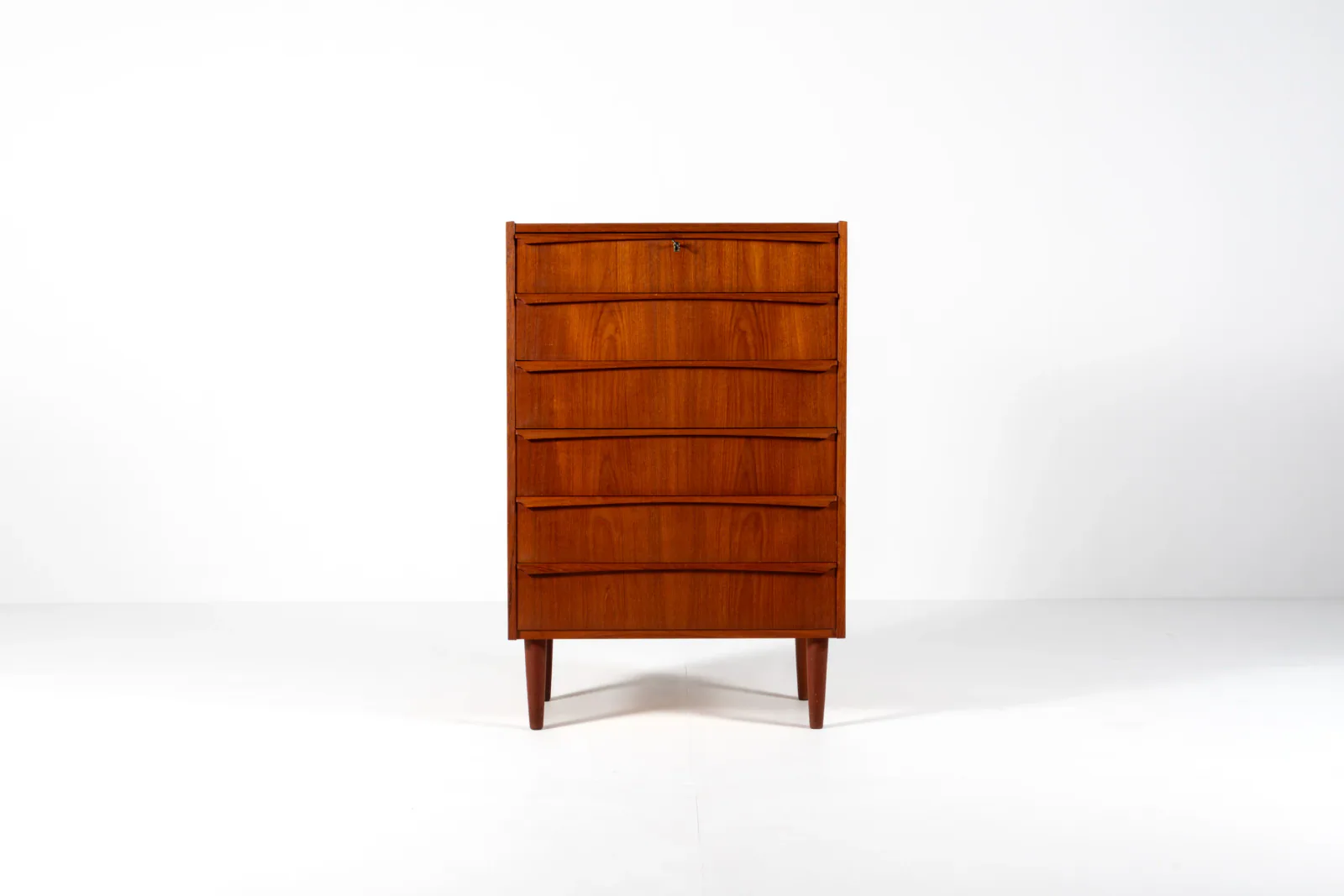 Danish Mid-Century Teak Tallboy Chest of Drawers, 1960s