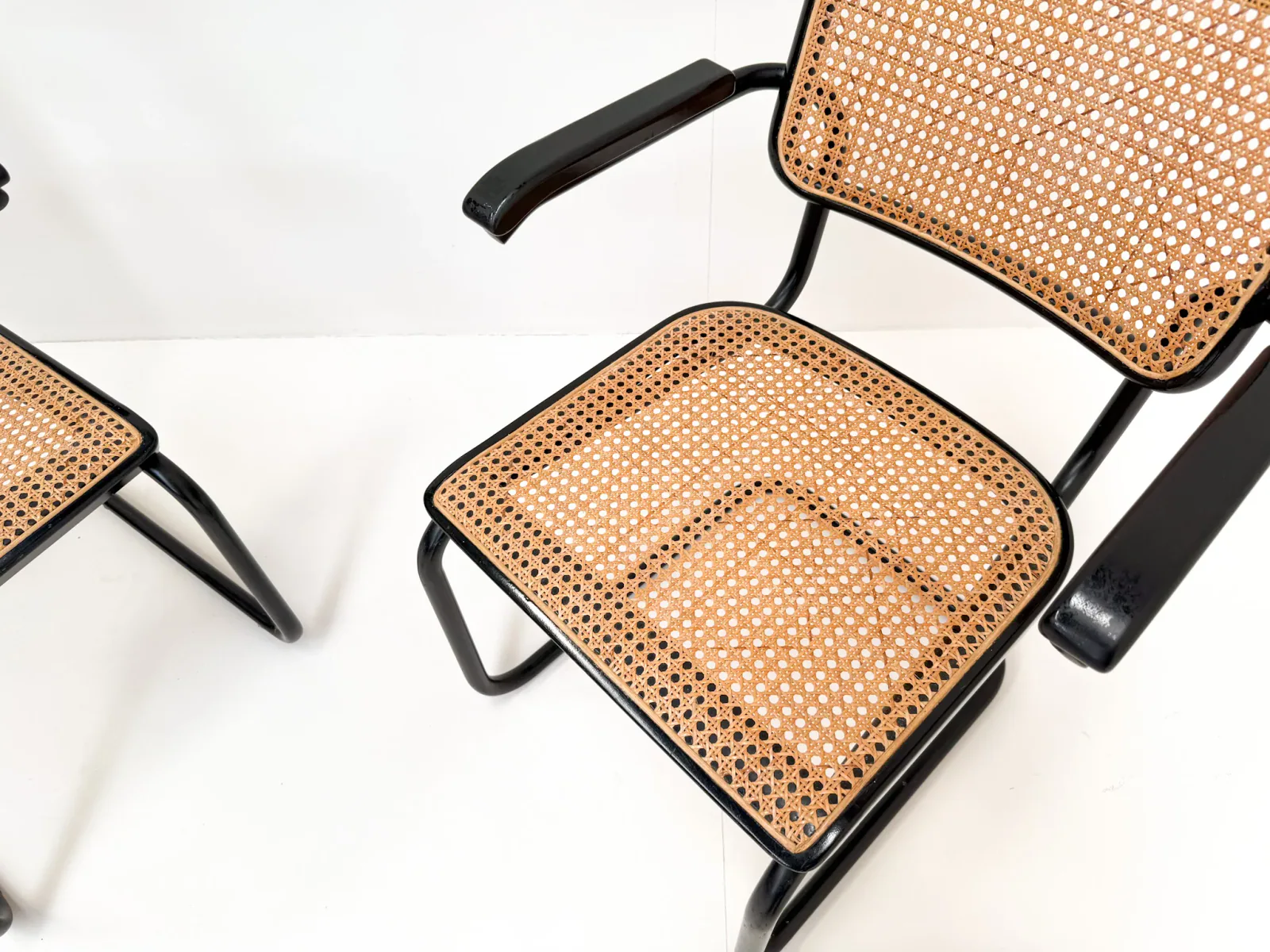 Set of 4 Vintage Cesca Chairs by Marcel Breuer for Thonet, 1980s