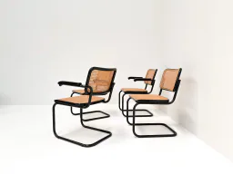 Set of 4 Vintage Cesca Chairs by Marcel Breuer for Thonet, 1980s