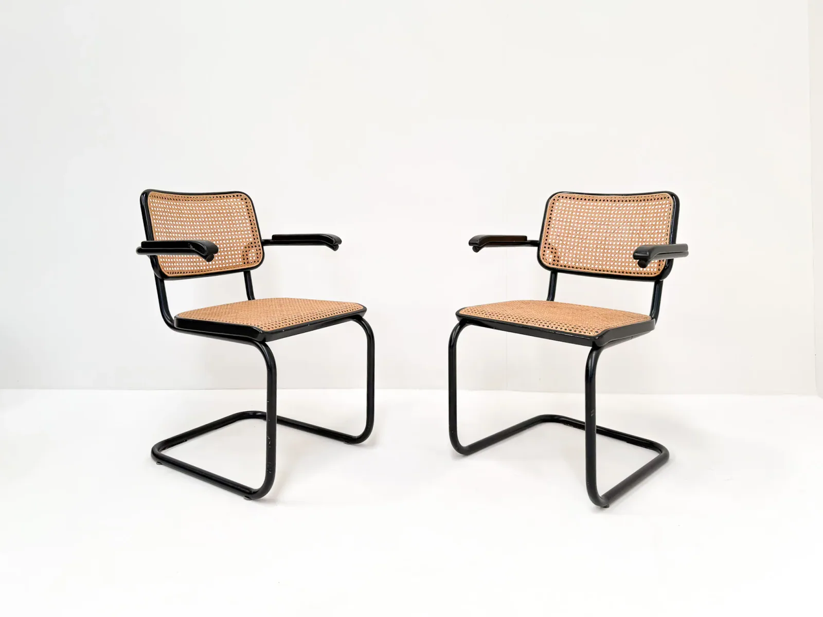 Set of 4 Vintage Cesca Chairs by Marcel Breuer for Thonet, 1980s