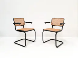 Set of 4 Vintage Cesca Chairs by Marcel Breuer for Thonet, 1980s