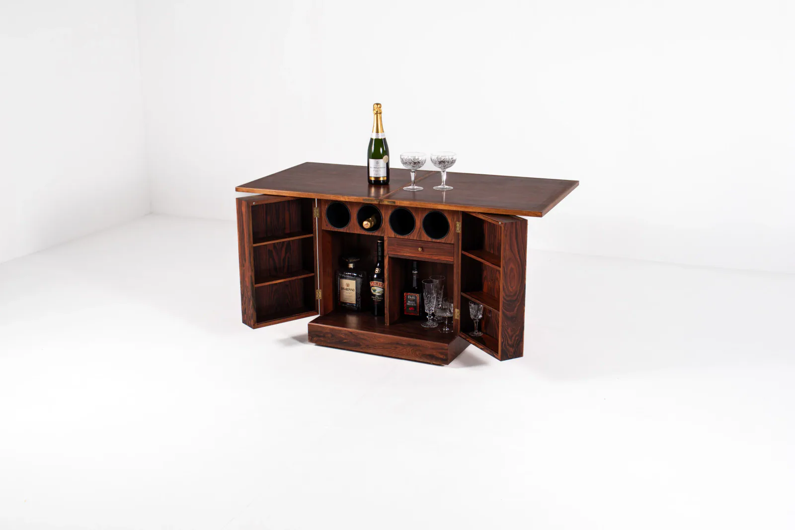 Vintage Mid-Century Rosewood Cube Bar Cabinet — Torbjørn Afdal for Bruksbo