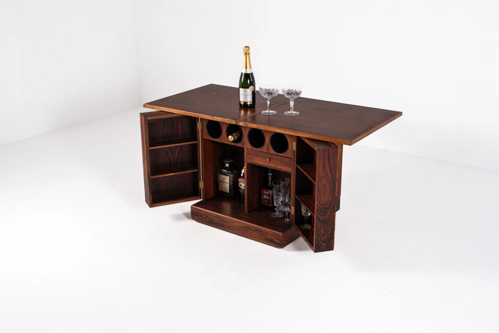 Vintage Mid-Century Rosewood Cube Bar Cabinet — Torbjørn Afdal for Bruksbo