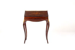 19th-Century Louis XV-Style Inlaid Writing Desk / Secretaire