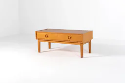 Mid-Century Danish Oak Low Cabinet with Drawers, 1960s