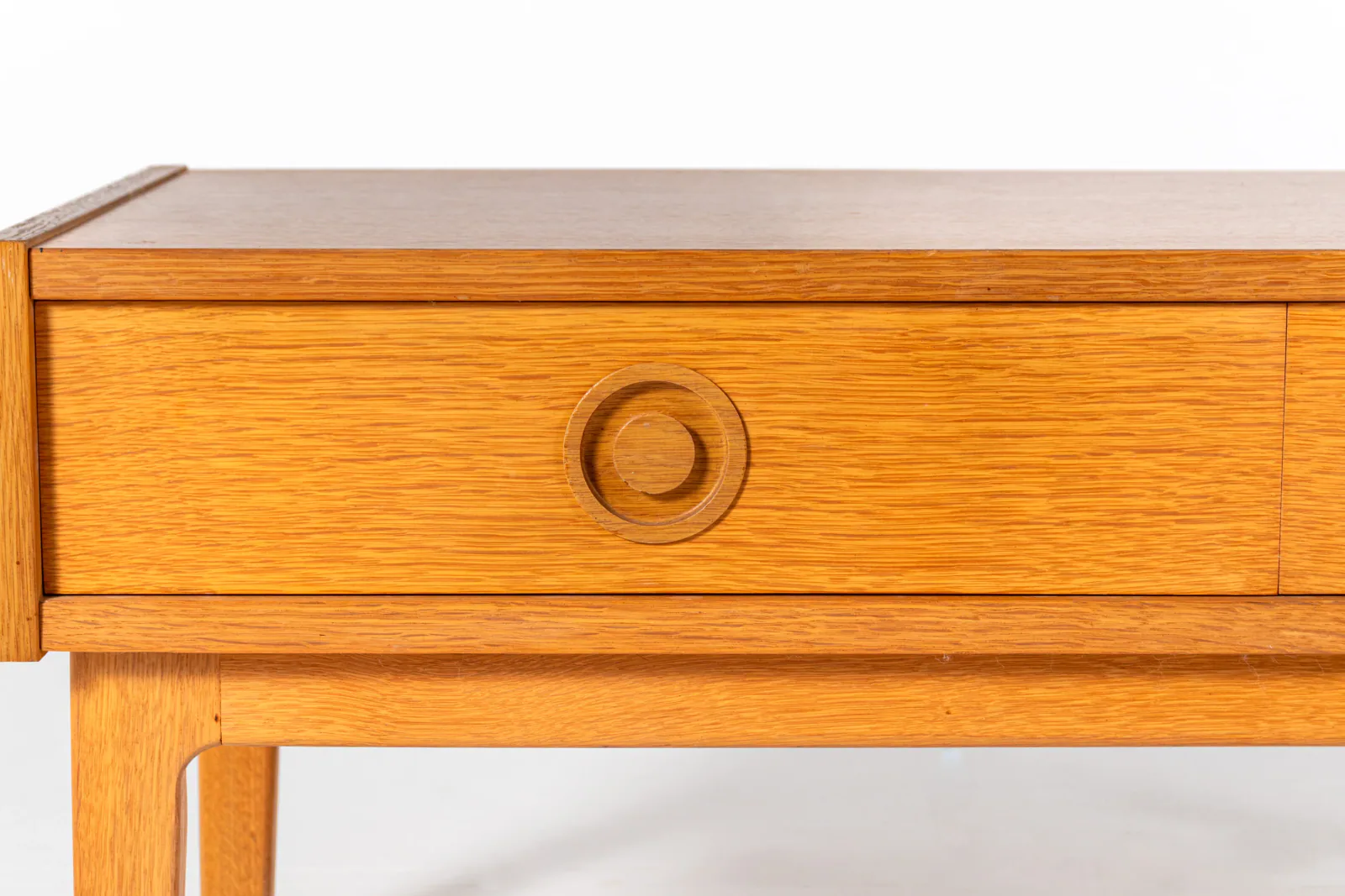 Mid-Century Danish Oak Low Cabinet with Drawers, 1960s