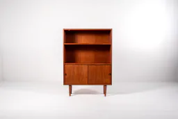 Danish Teak Bookcase with Sliding Doors by Sejling Skabe, 1960s
