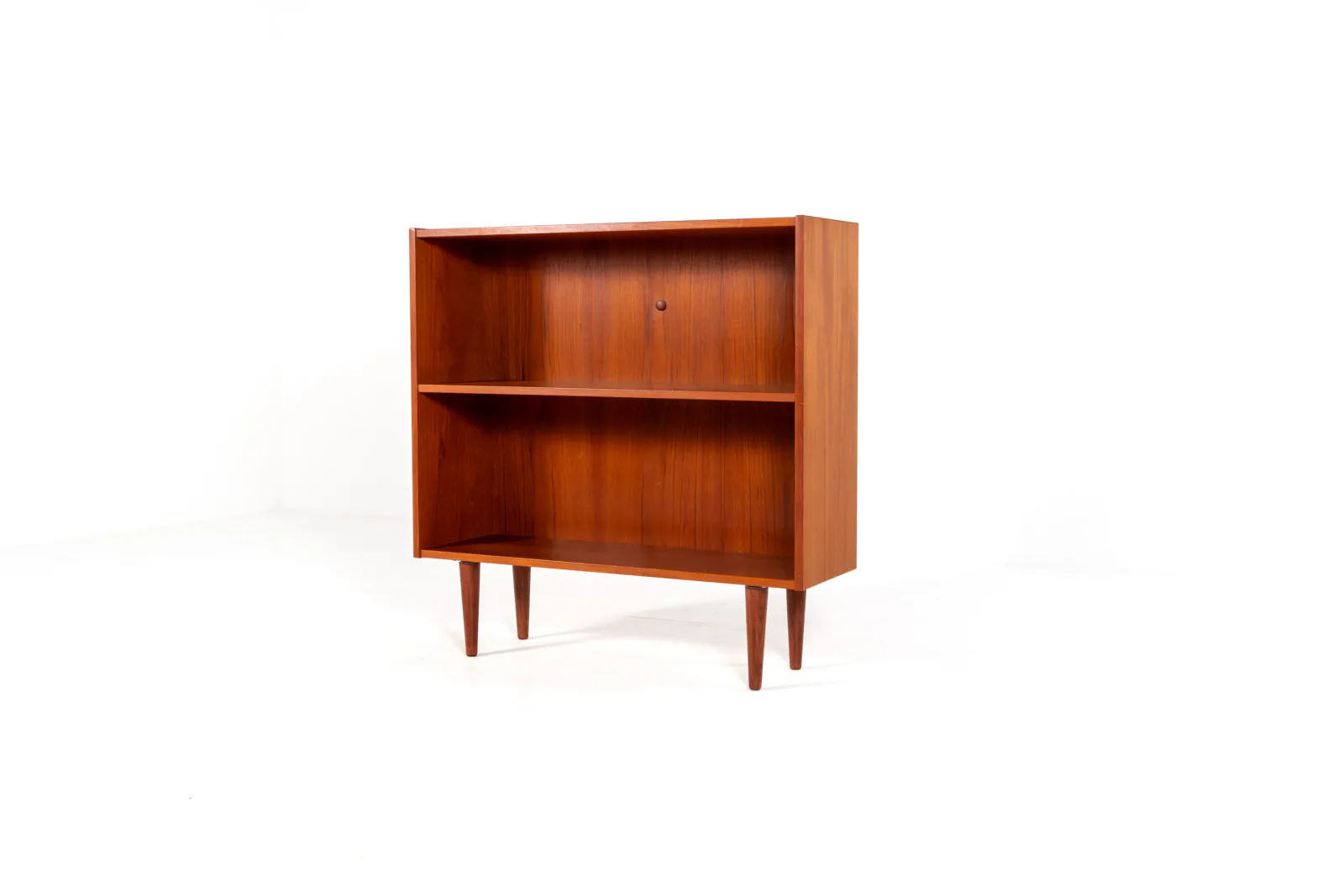 1960s Danish Teak-Veneer Open Bookcase
