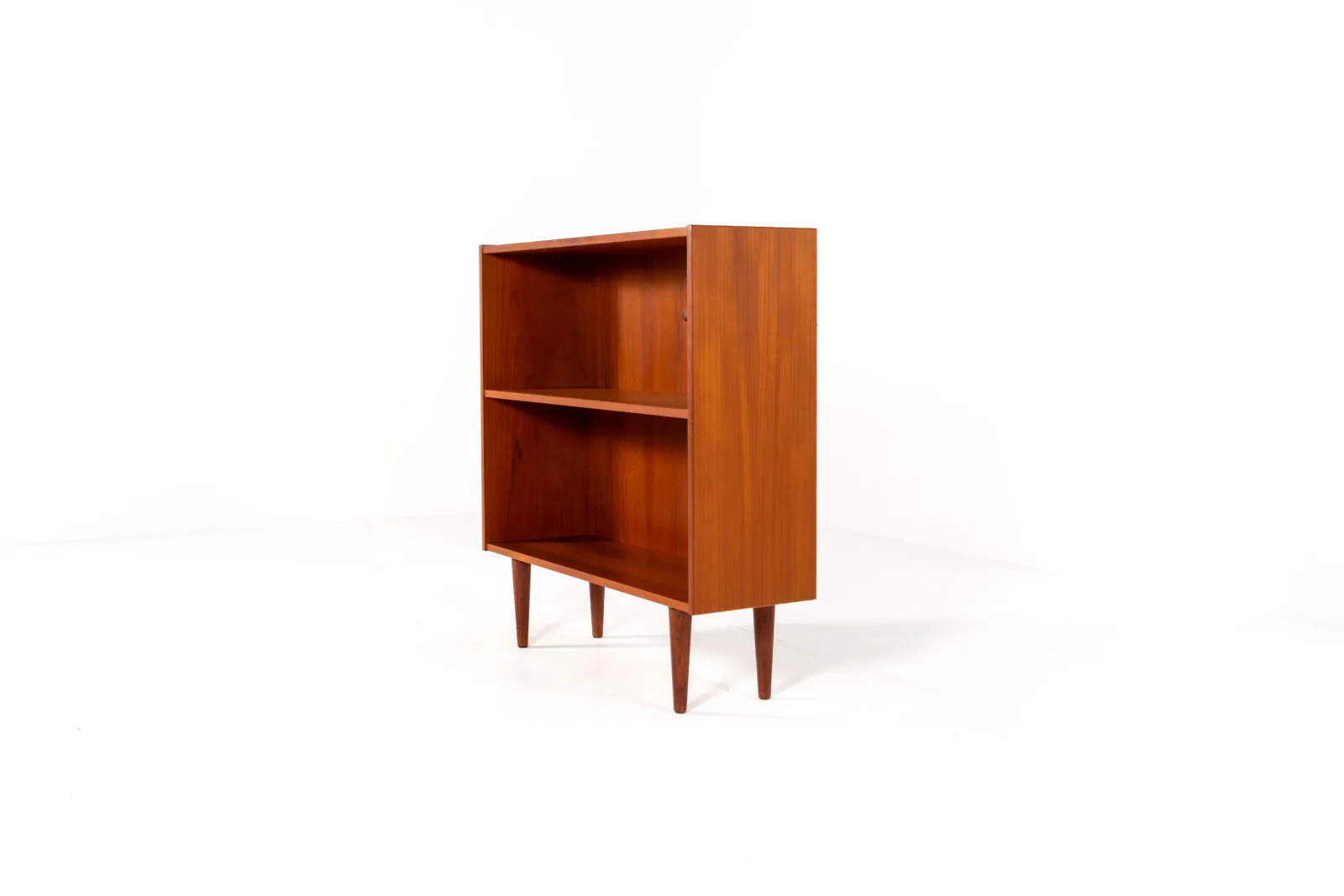 1960s Danish Teak-Veneer Open Bookcase