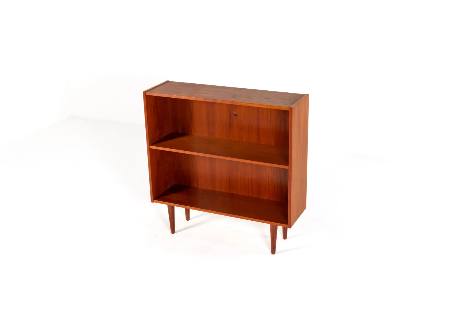 1960s Danish Teak-Veneer Open Bookcase