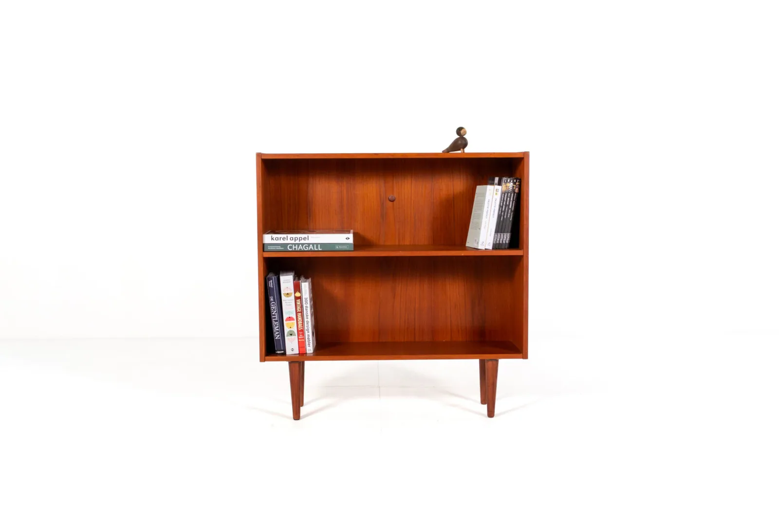 1960s Danish Teak-Veneer Open Bookcase