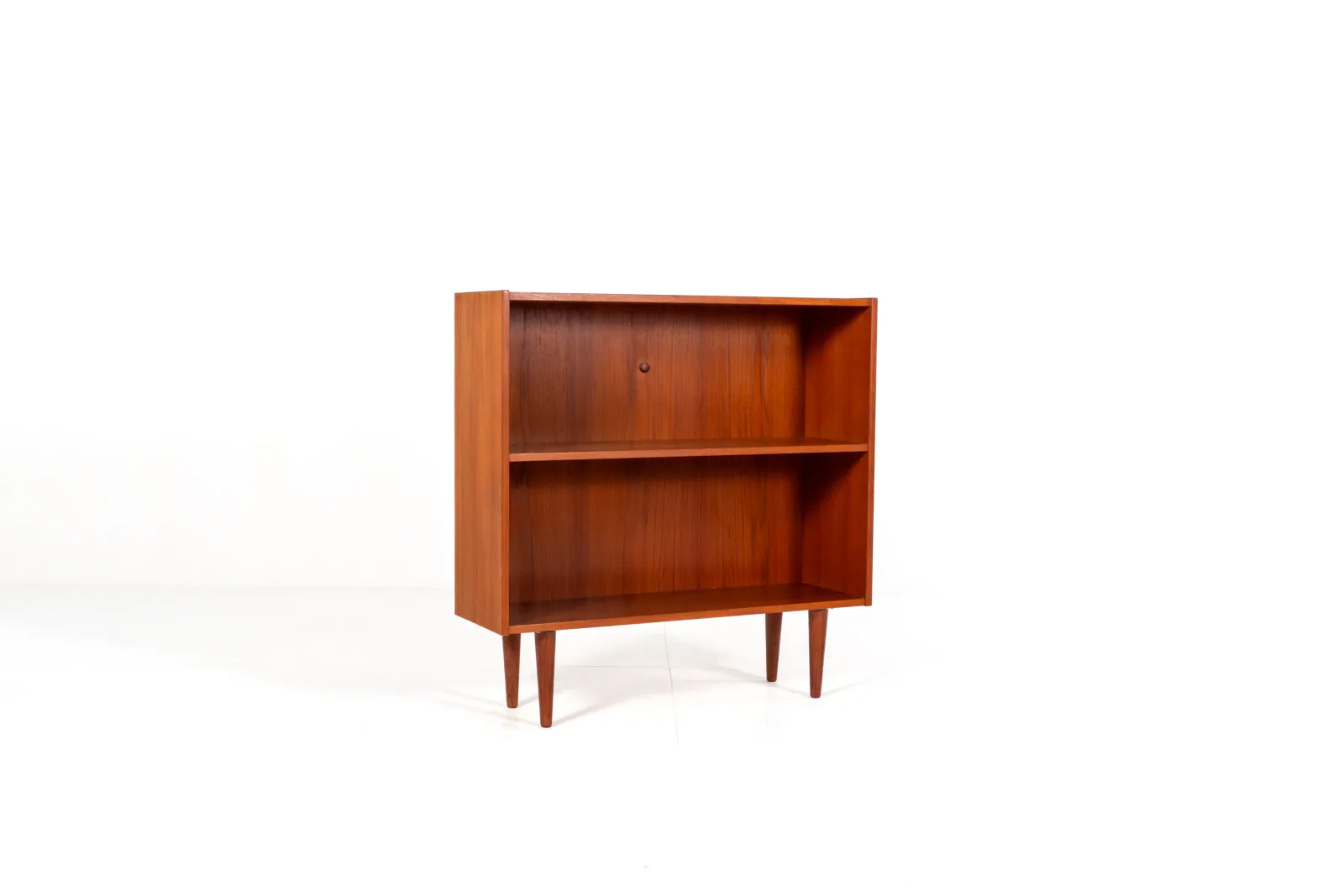 1960s Danish Teak-Veneer Open Bookcase