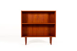 1960s Danish Teak-Veneer Open Bookcase