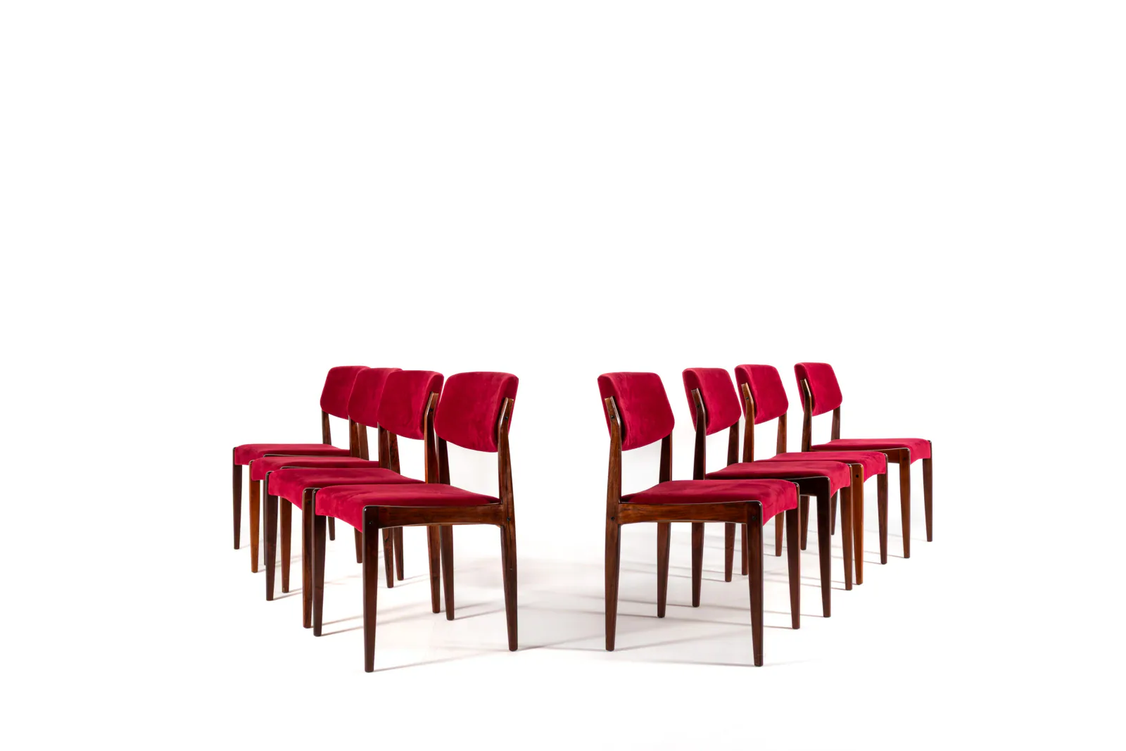 Set of 8 Rosewood Dining Chairs by H.W. Klein for Bramin, 1960s