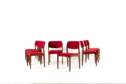 Set of 8 Rosewood Dining Chairs by H.W. Klein for Bramin, 1960s