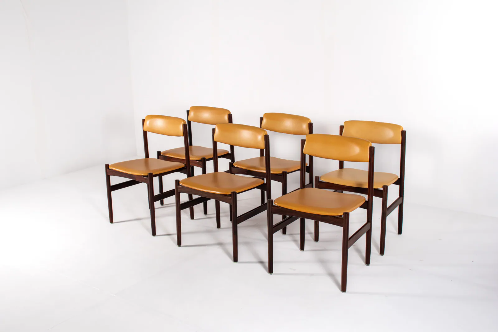 Set of Six Danish Mid-Century Modern Rosewood Dining Chairs, 1960s