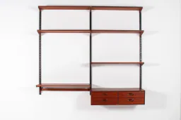 Mid-Century Danish Teak Wall Unit by Kai Kristiansen, 1960s