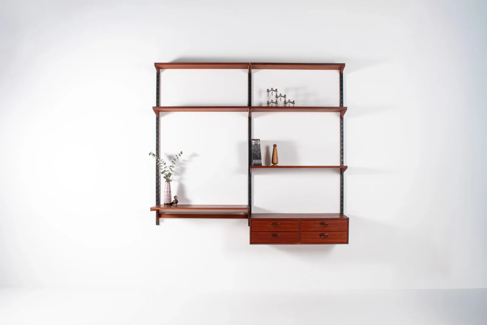 Mid-Century Danish Teak Wall Unit by Kai Kristiansen, 1960s